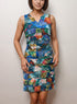 CHACHA Ruffle V Neck Sleeveless Knee length Dress - D2107